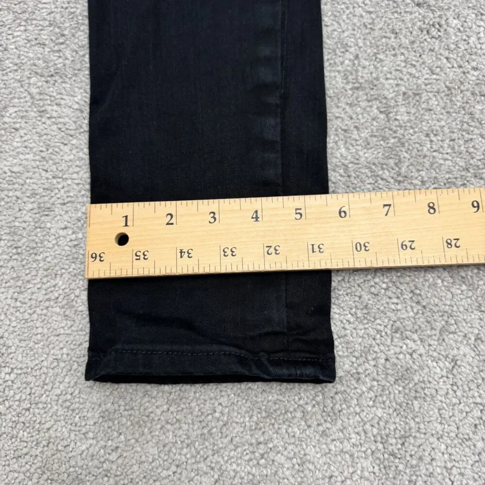 Levi's 512 Slim Fit Taper Flex Denim Jeans Womens 30x32 Black Cotton Stretch